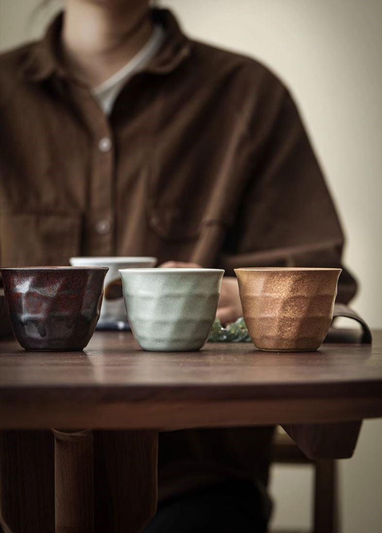 Mineral Calm – Kiln-Change Handcrafted Porcelain Tea Cup