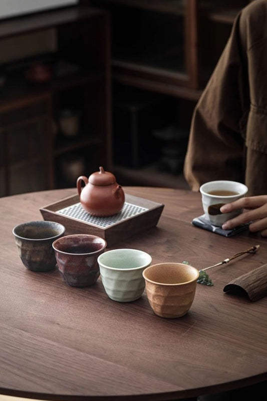 Mineral Calm – Kiln-Change Handcrafted Porcelain Tea Cup