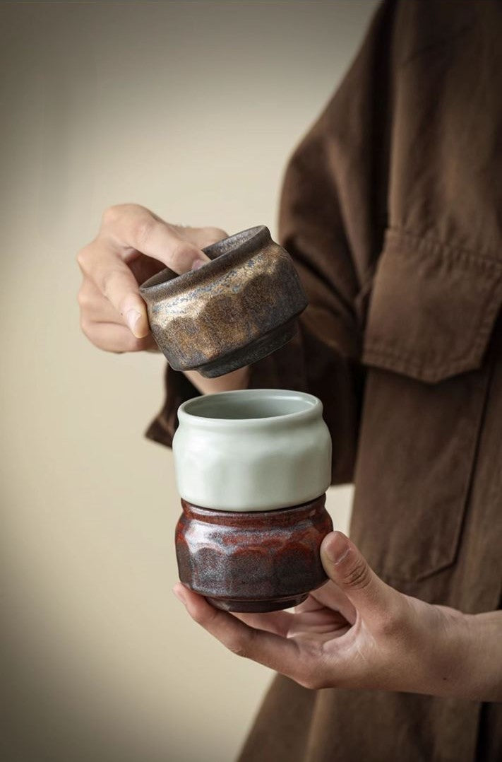 Earthen Echo – Kiln-Change Handcrafted Porcelain Tea Cup