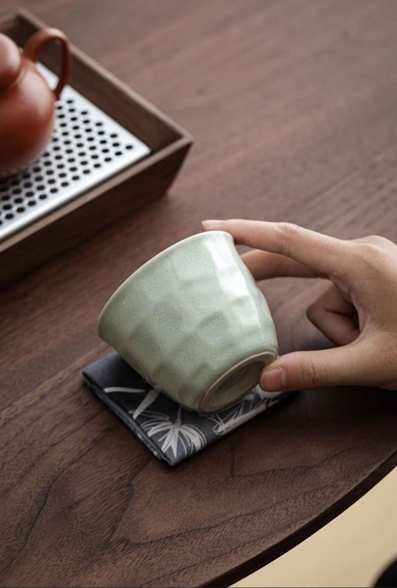 Mineral Calm – Kiln-Change Handcrafted Porcelain Tea Cup