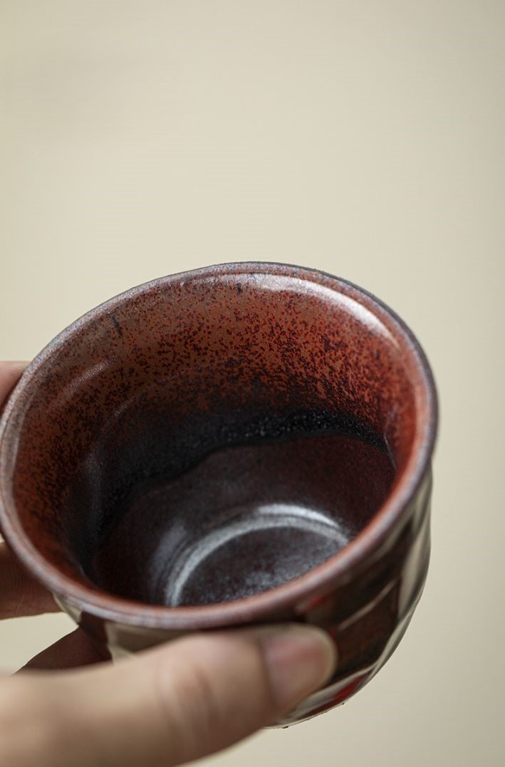 Mineral Calm – Kiln-Change Handcrafted Porcelain Tea Cup