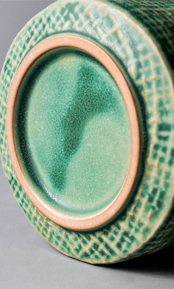 Rustic Weave – Artisanal Handcrafted Ceramic Coffee Cup & Saucer Set