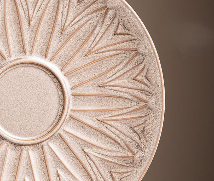 Embossed Elegance – Vintage Porcelain Coffee Cup & Saucer Set