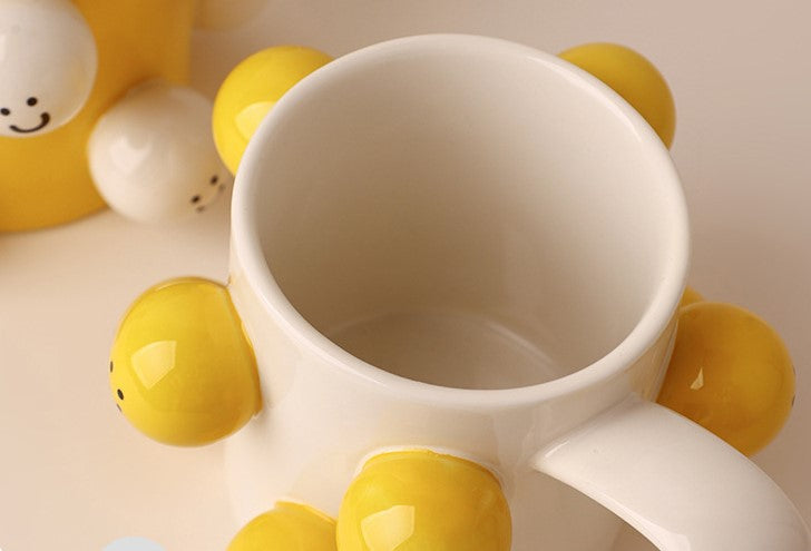 Smiles in Bloom — Handmade Porcelain Coffee Mug