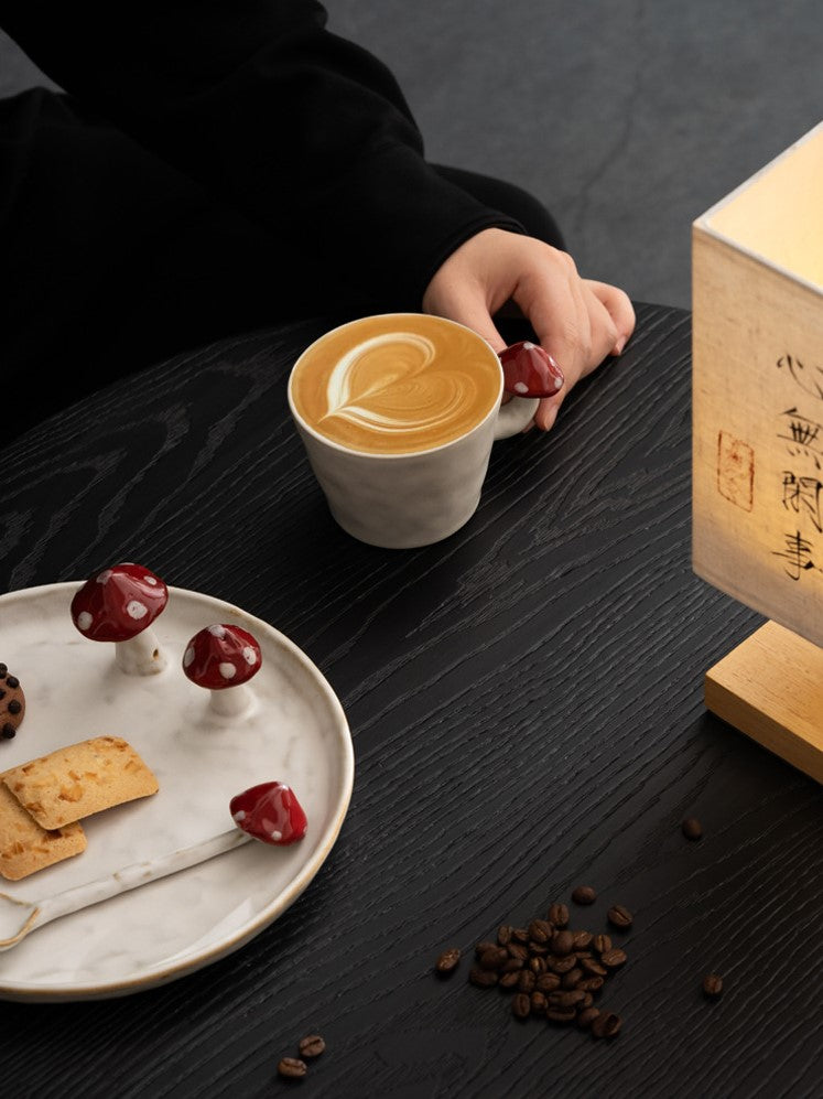 Mushroom Morning — Handmade Porcelain Coffee Set