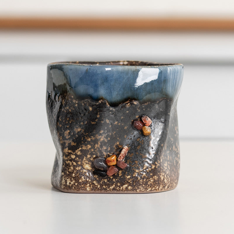 Stone Harmony – Handcrafted Kiln-Glazed Porcelain Coffee Cup