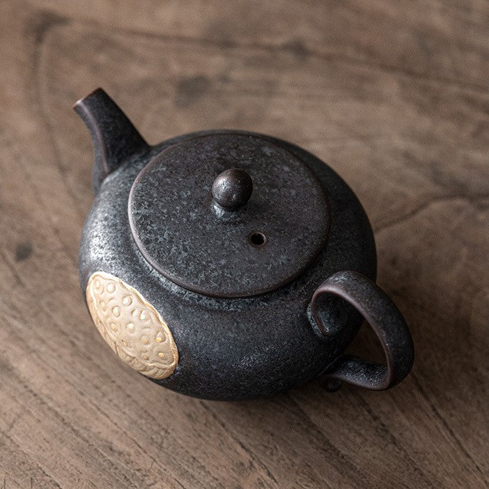 Lotus Serenity — Handmade Black Glaze Porcelain Tea Sets