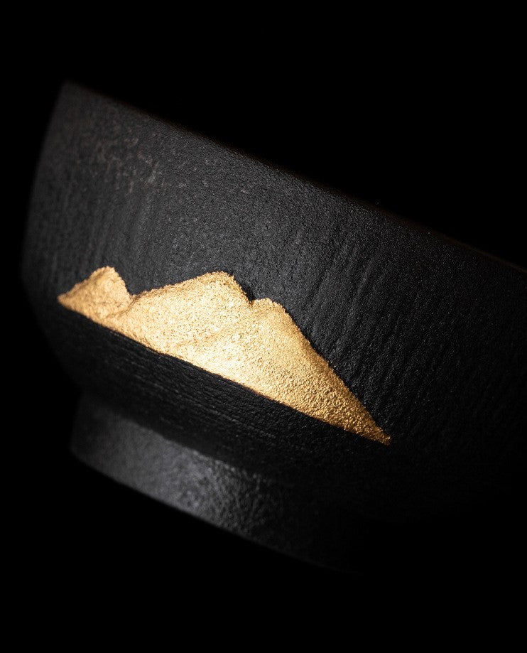 Golden And Silver Mountain — Handcrafted Porcelain Tea Cups Set