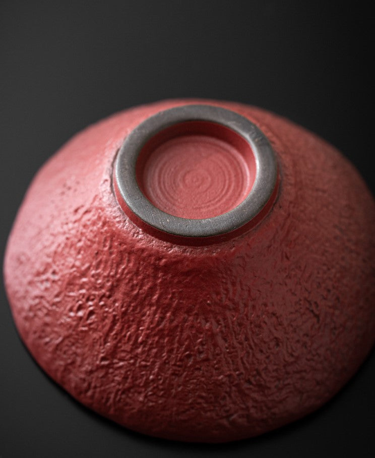 Auspicious Clouds – Handcrafted Forbidden City red Porcelain Tea Cup
