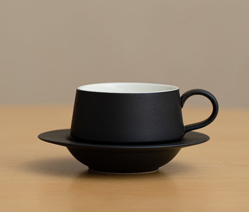 Ink Splash – Handcrafted Ceramic Coffee Mug & Saucer Set