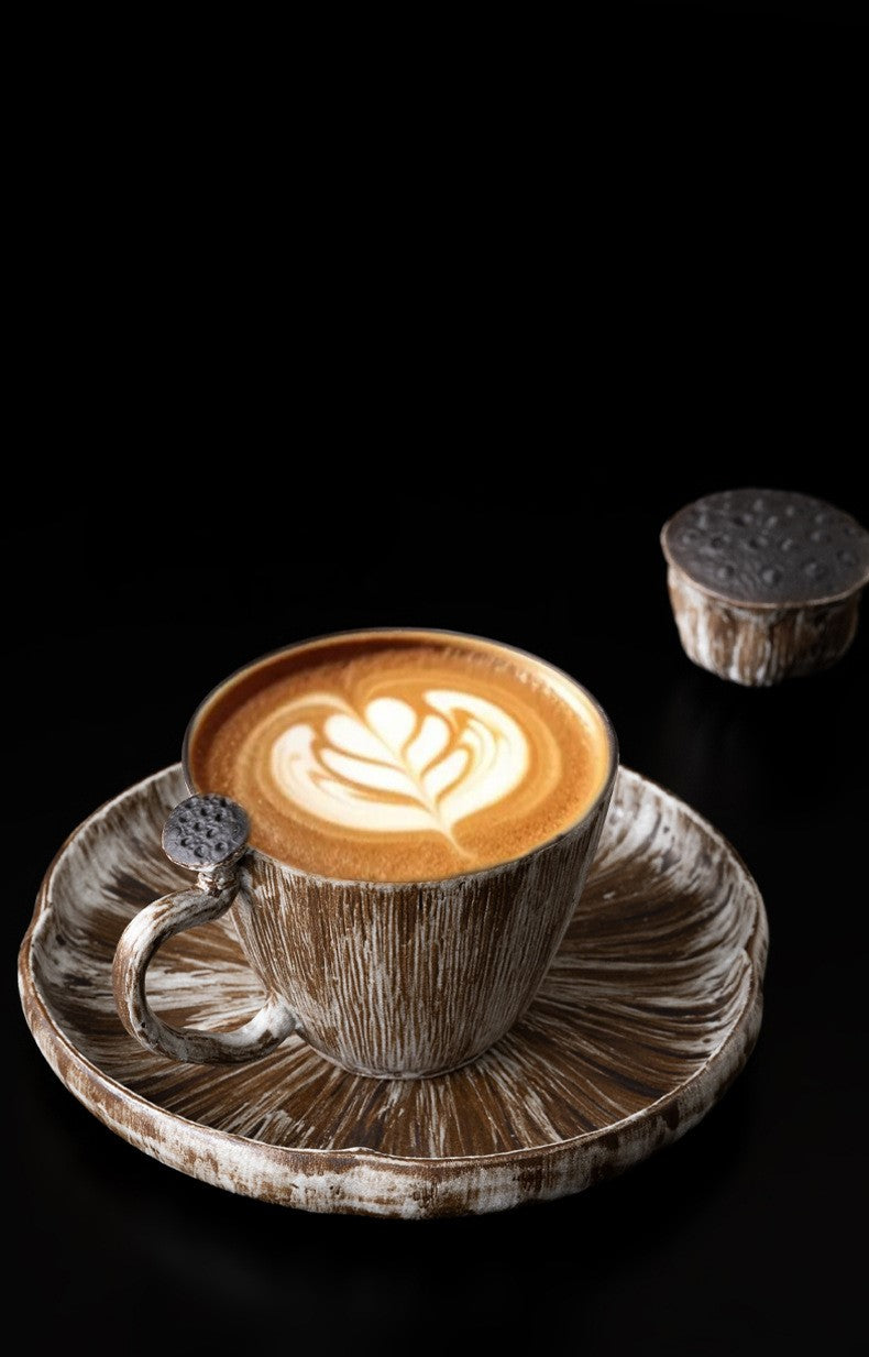 Lotus Blessings — Handcrafted Jingdezhen Porcelain Coffee Set