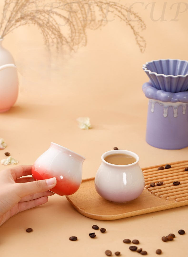 Chromatic Essence – Handcrafted Porcelain Coffee Cup