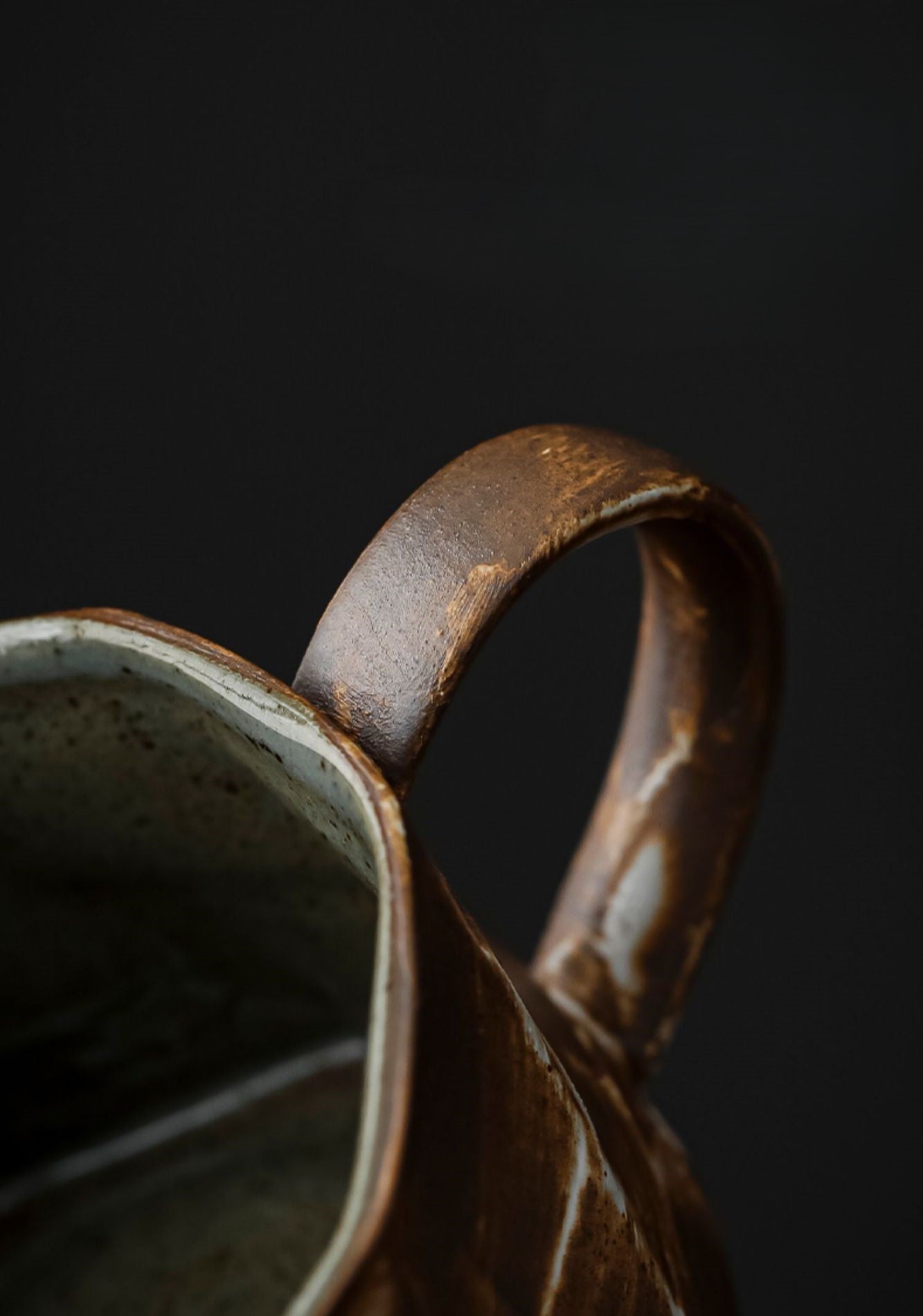 Earthen Traces – Handcrafted Rustic Ceramic Coffee Cup & Saucer Set