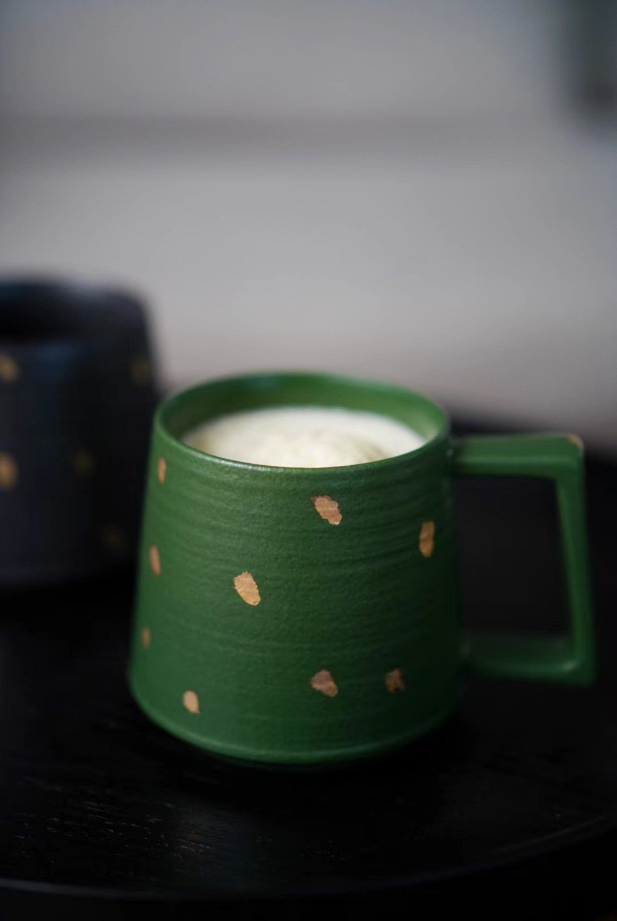 Golden Mist — Handmade Porcelain Coffee Mug