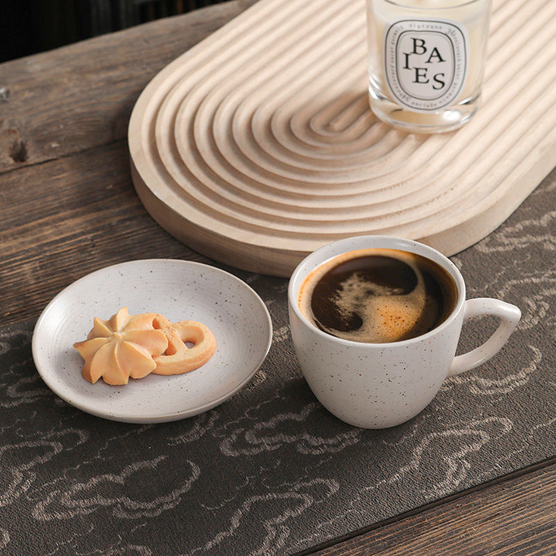 Aurora Speckles – Handcrafted Bubble-Glaze Ceramic Coffee Cup Set
