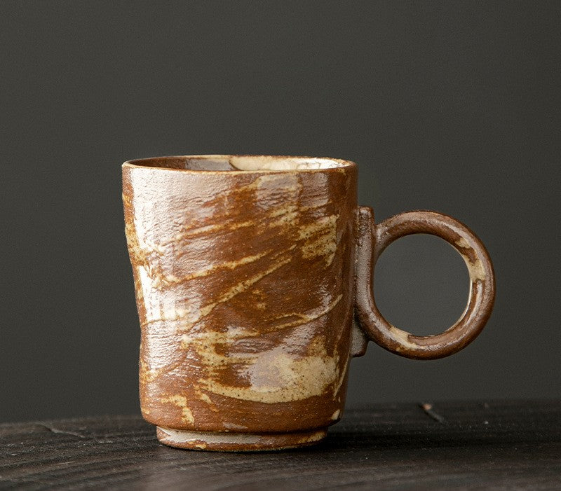 Wabi-Sabi Echo – Rustic Porcelain Coffee Mug, Artisan Made