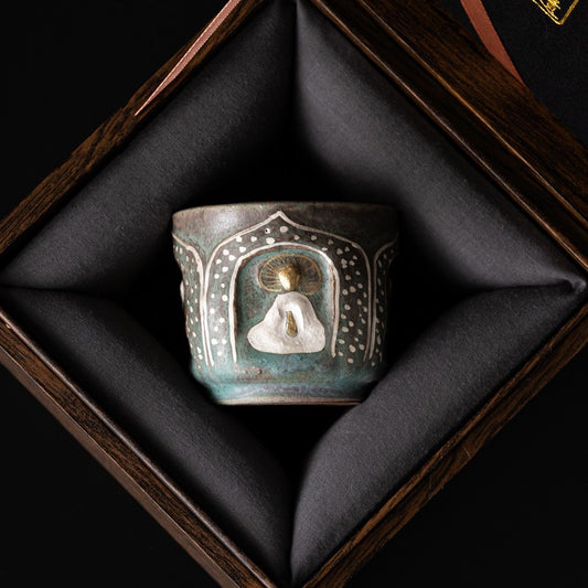 Master’s Blessing — Dunhuang-Inspired Handcrafted Porcelain Tea Cup Gift Set