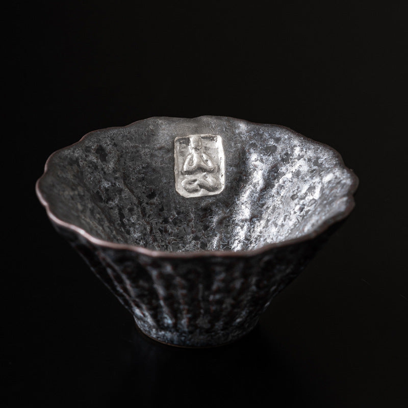 Dunhuang Reverie — Handcrafted Ceramic Tea Set with Silver Accents