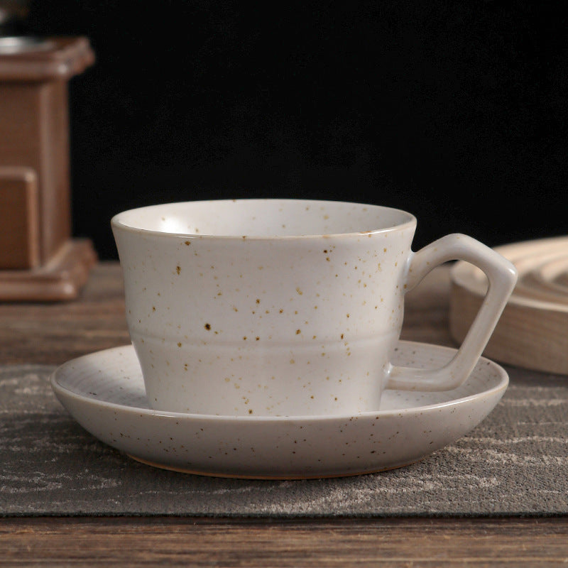 Aurora Speckles – Handcrafted Bubble-Glaze Ceramic Coffee Cup Set