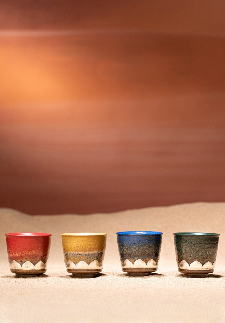Dunhuang Four Seasons Porcelain Tea Cup Gift Set