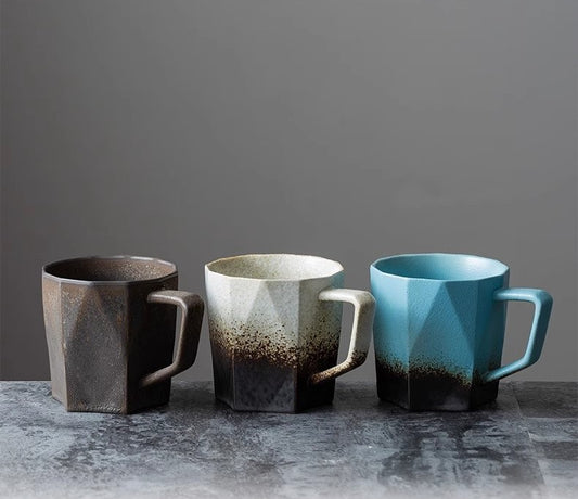 Polygon Rustic – Handmade Ceramic Coffee Mug
