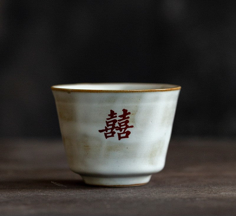 Blessings in Every Sip — Handmade Jingdezhen Teacup & Handle Teapot Sets