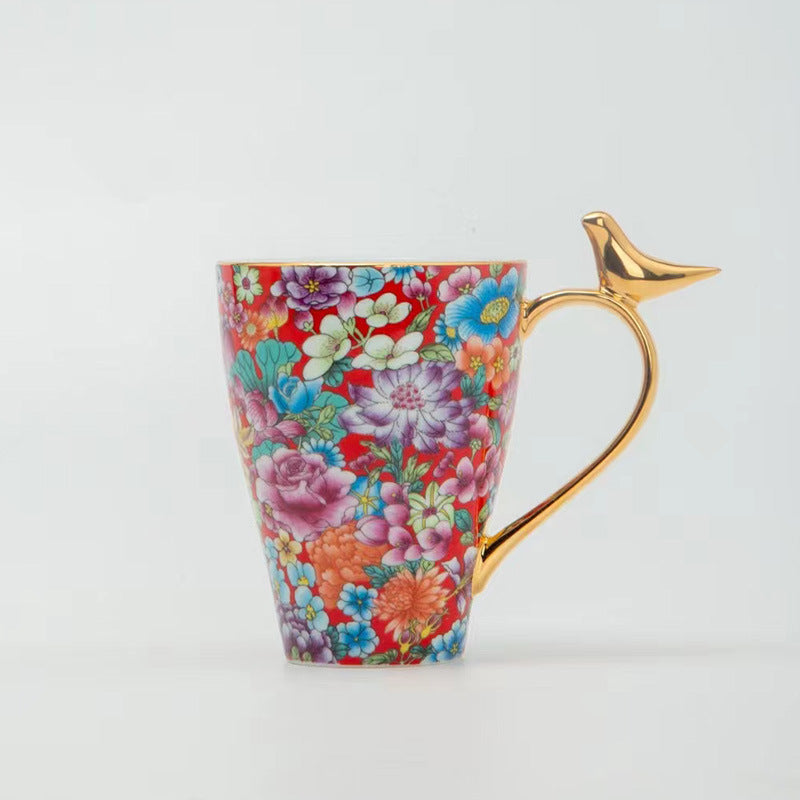Blooming Splendor — Handmade Porcelain Coffee Mug