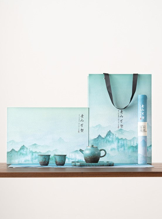 Evergreen Serenity — Seven-Piece Nature-Inspired Tea Ceremony Gift Collection