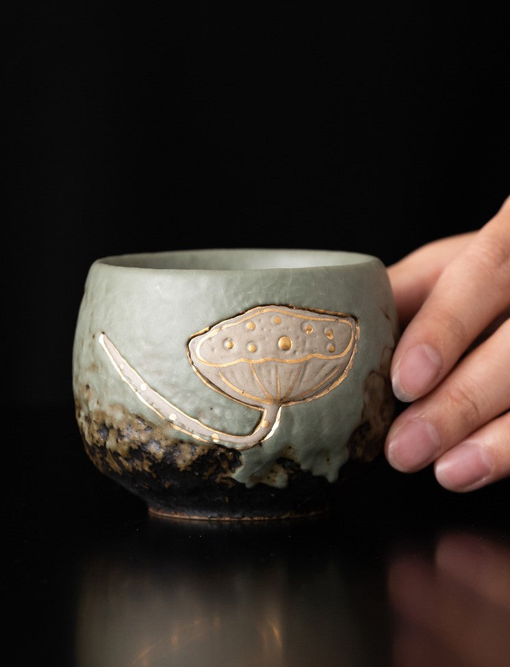 Lotus Harmony – Handcrafted Porcelain Tea Cup Gift Set (Four Seasons Collection)
