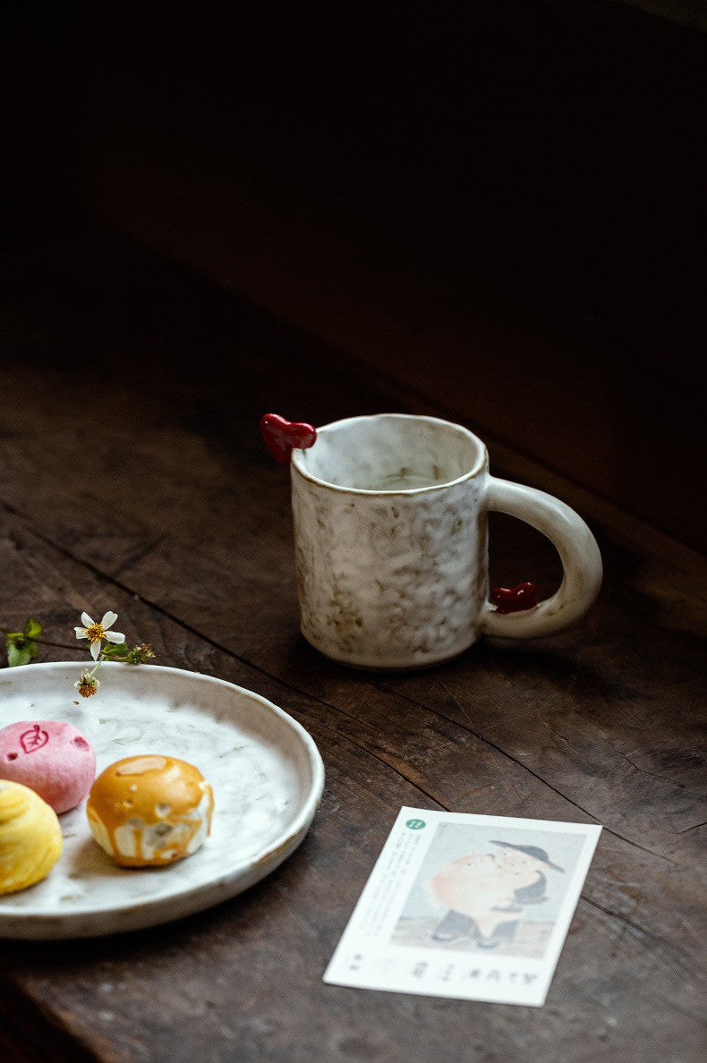 Tender Hearts — Handmade Porcelain Coffee Mug