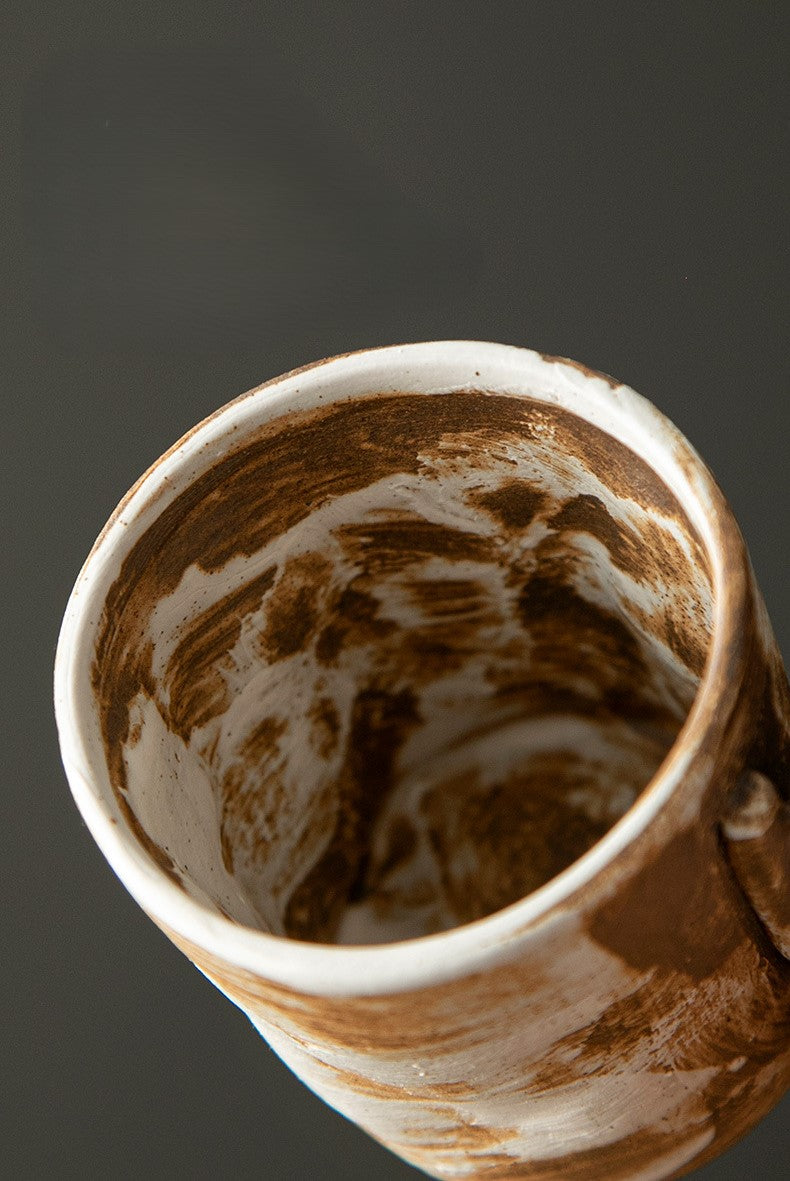 Wabi-Sabi Echo – Rustic Porcelain Coffee Mug, Artisan Made