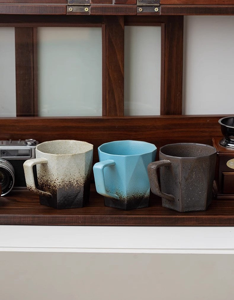 Polygon Rustic – Handmade Ceramic Coffee Mug