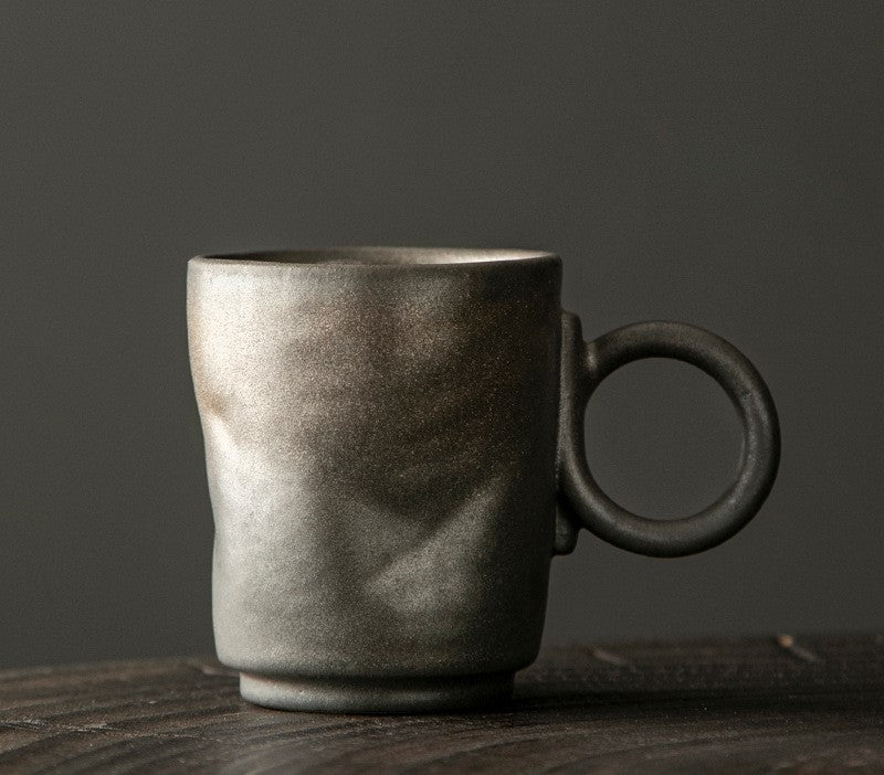 Wabi-Sabi Echo – Rustic Porcelain Coffee Mug, Artisan Made