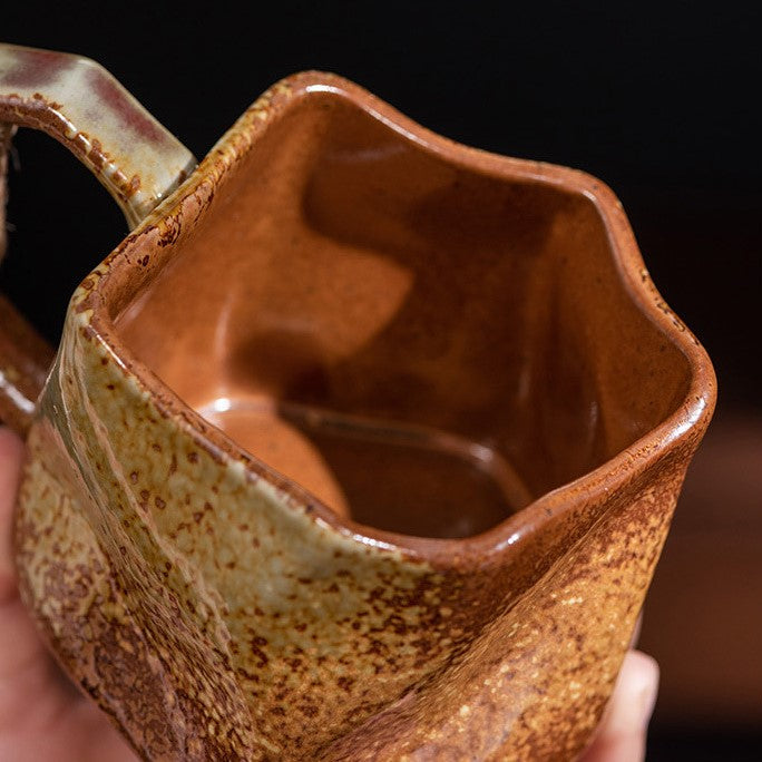 Rustic Edge – Handcrafted Porcelain Coffee Cup