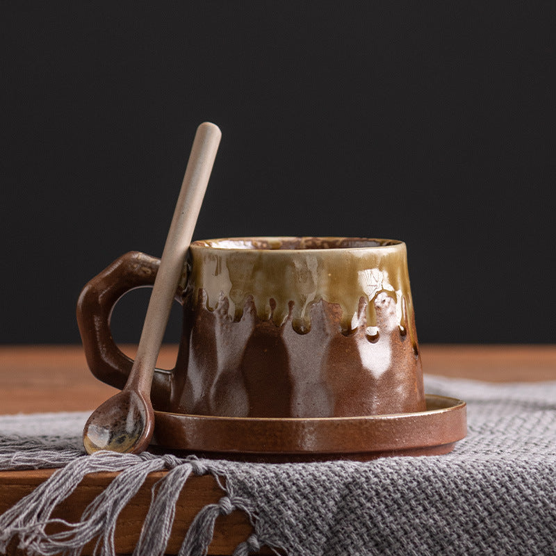 Earthline Flow – Artisan Porcelain Coffee Cup Set