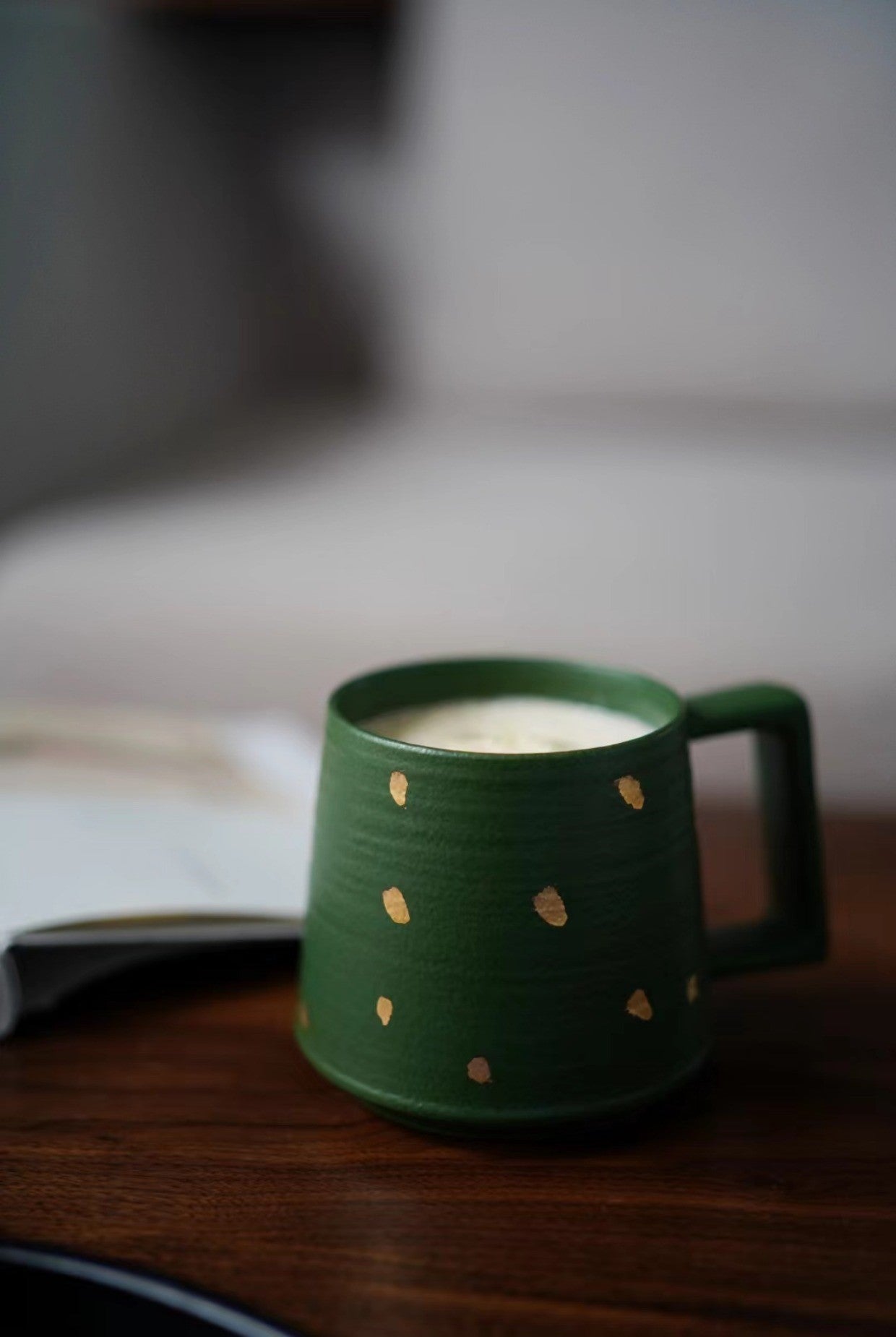 Golden Mist — Handmade Porcelain Coffee Mug