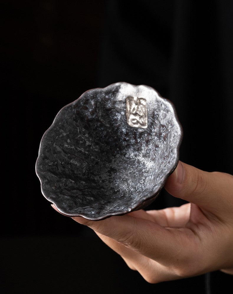 Dunhuang Reverie — Handcrafted Ceramic Tea Set with Silver Accents