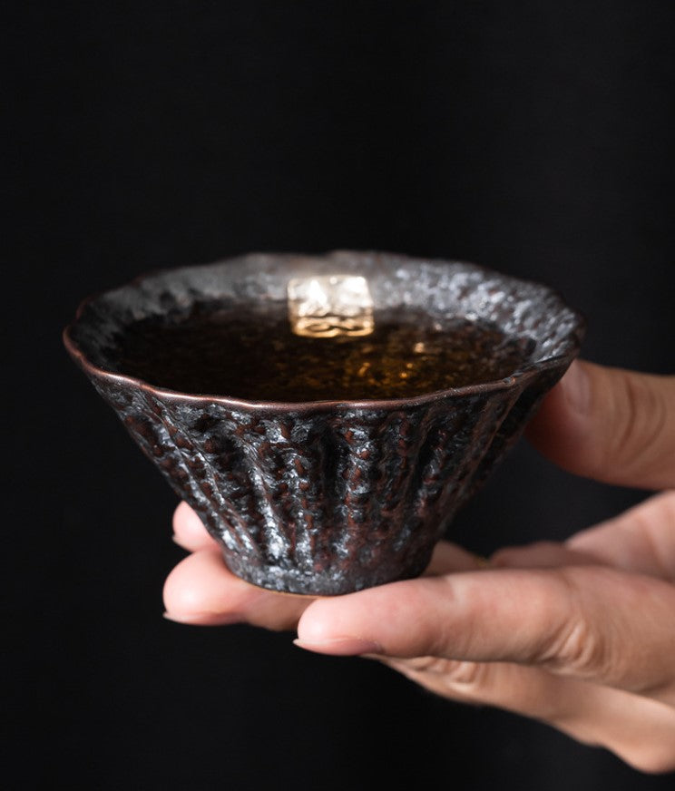 Dunhuang Reverie — Handcrafted Ceramic Tea Set with Silver Accents