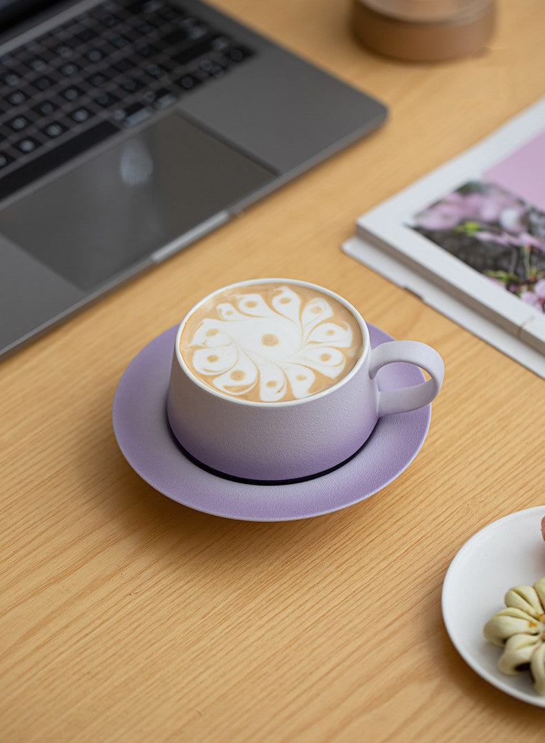 Ink Splash – Handcrafted Ceramic Coffee Mug & Saucer Set