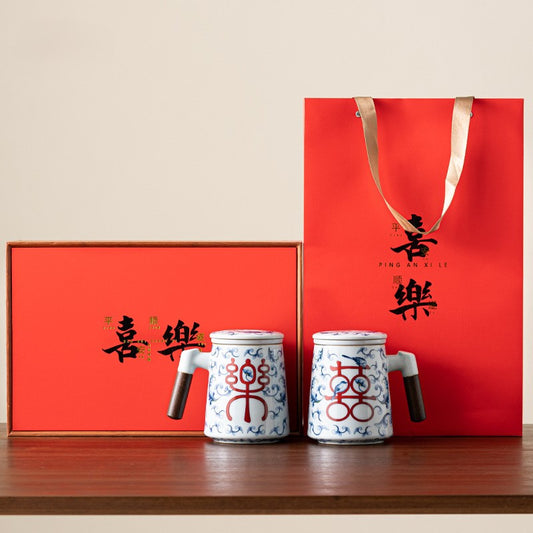 Auspicious Blessing — Xi & Le Porcelain Mug Gift Set