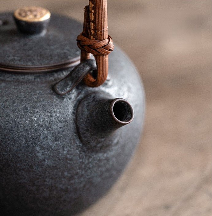 Lotus Serenity — Handmade Black Glaze Porcelain Tea Sets