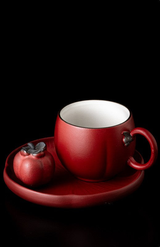 Persimmon Blessings — Handmade Porcelain Coffee Set