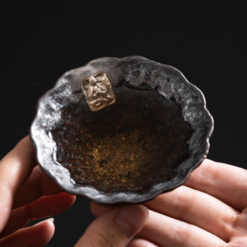 Dunhuang Reverie — Handcrafted Ceramic Tea Set with Silver Accents