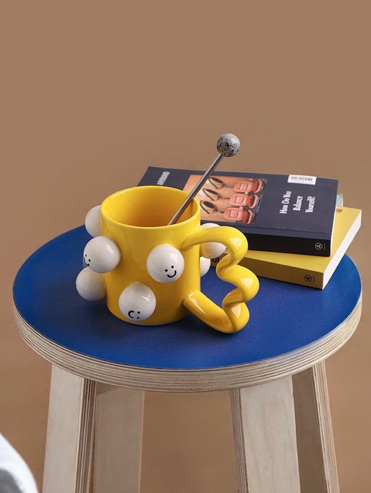 Smiles in Bloom — Handmade Porcelain Coffee Mug