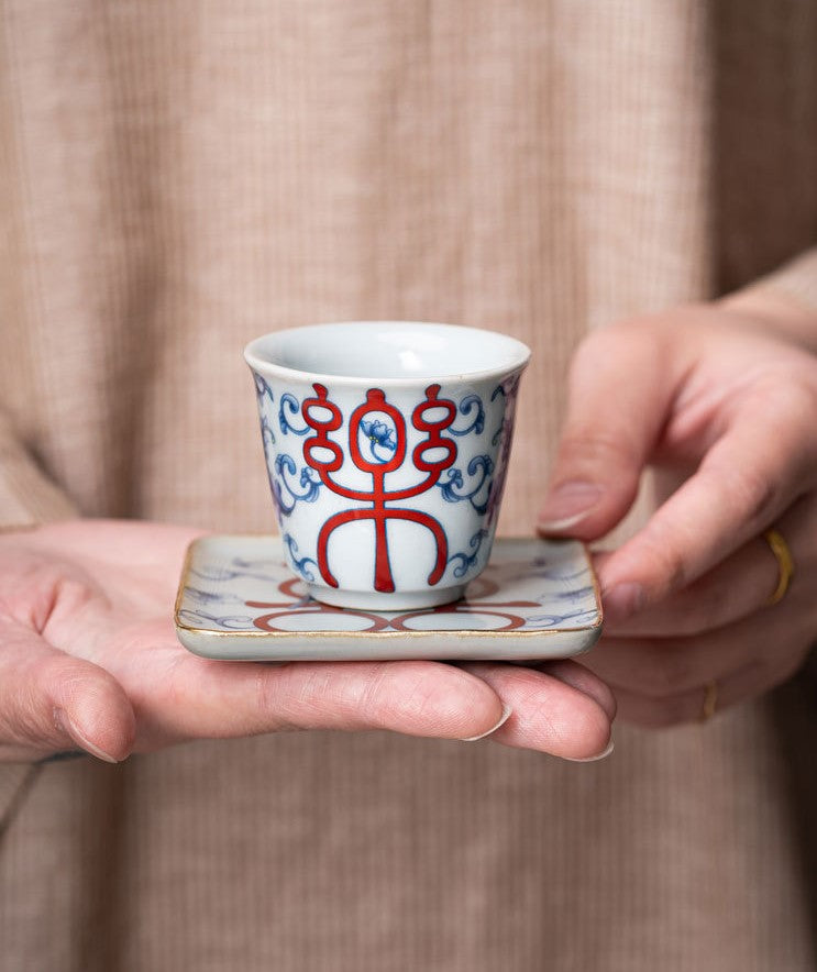 Joy & Harmony — Two-Piece Porcelain Blue-and-White Tea Tasting Collection