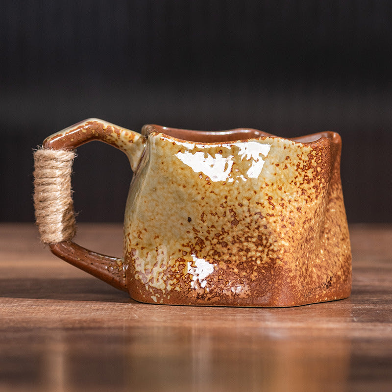 Rustic Edge – Handcrafted Porcelain Coffee Cup
