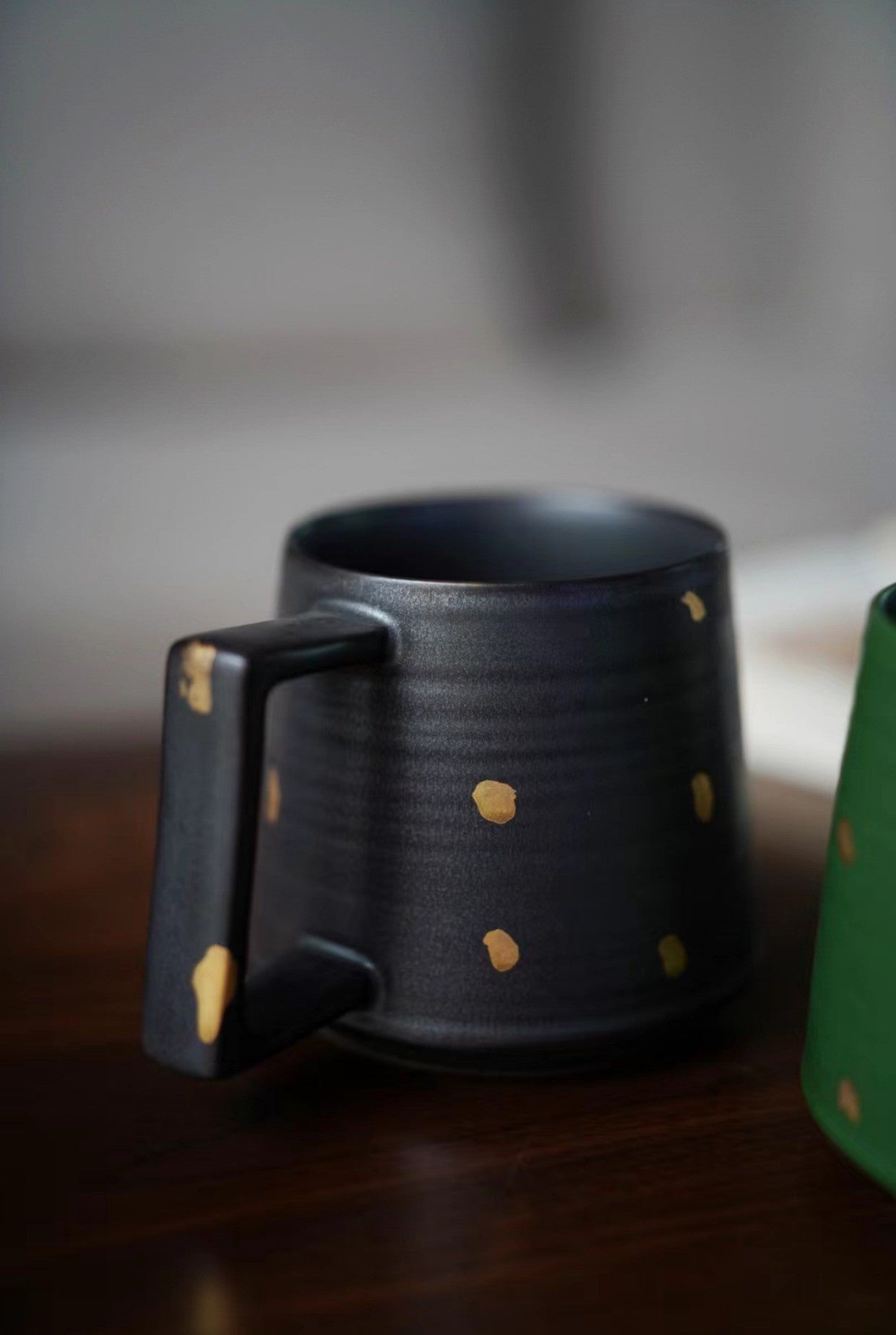 Golden Mist — Handmade Porcelain Coffee Mug