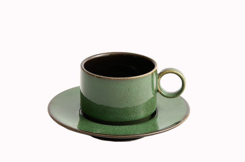 Kiln-Change Serenity – Handcrafted Porcelain Coffee Cup & Saucer Set