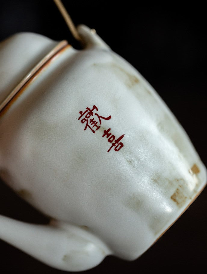 Blessings in Every Sip — Handmade Jingdezhen Teacup & Handle Teapot Sets