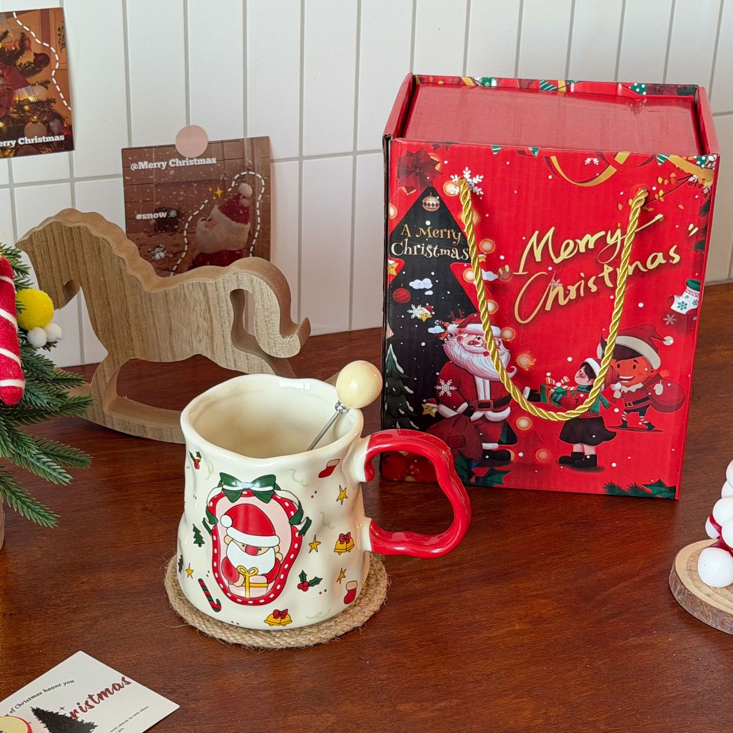 Joyful Sips – Handcrafted Christmas Ceramic Mug Gift Box